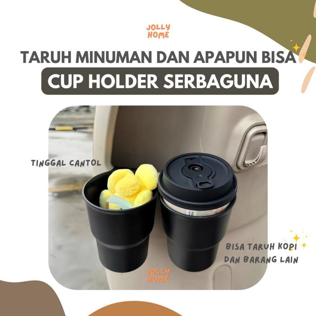 Tempat Sampah / Asbak MOBIL MOTOR 2in1Tempel Gantung Dudukan Bentuk Tempat Gelas Botol Minuman Gantu