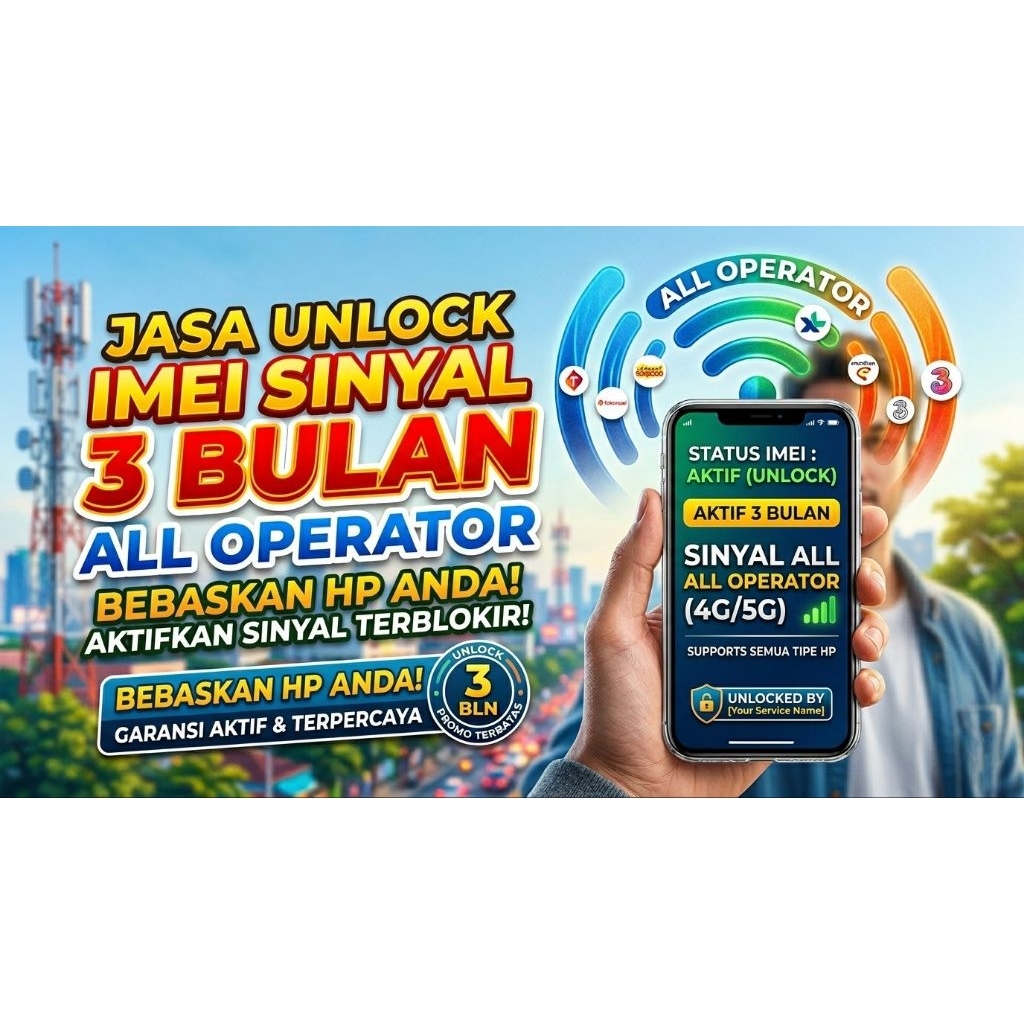 SINYAL 3 BULAN ALL OPERATOR | UNLOCK IME 3 BULAN