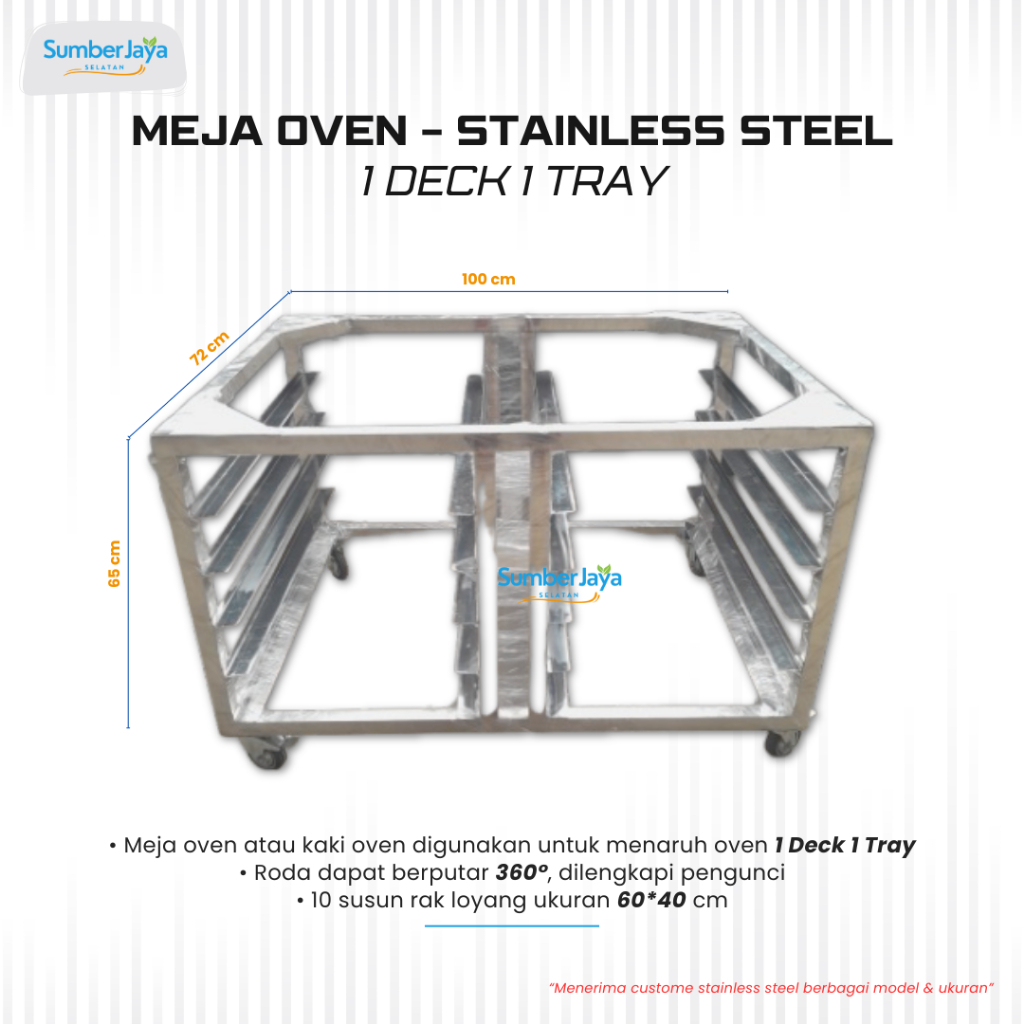 Meja Oven / Kaki Oven Stainless Steel - Oven Deck