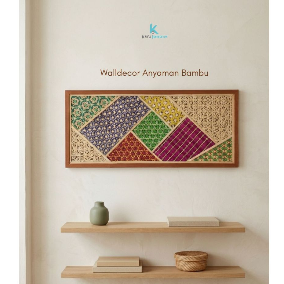 Walldecor/hiasan dinding bambu aestheticWalldecor/hiasan dinding estetik anyaman bambuWalldecor/deko