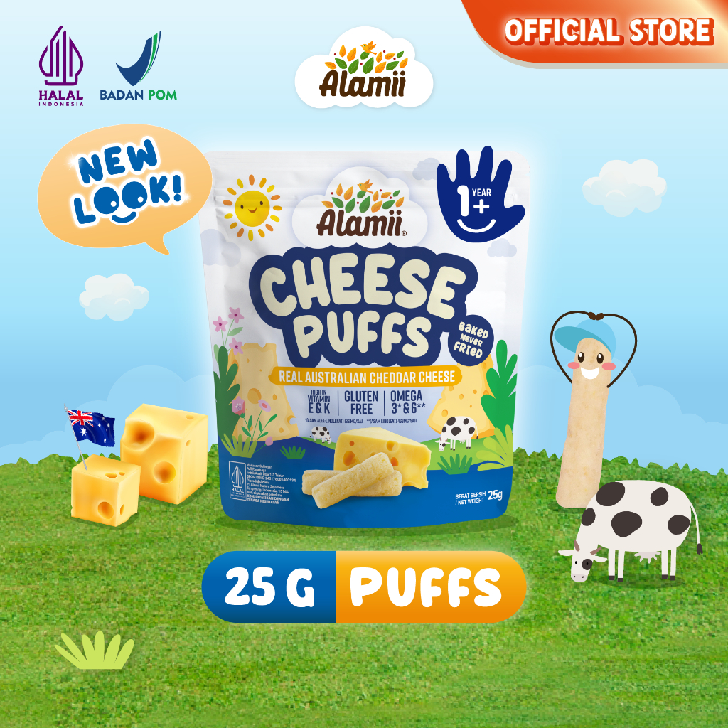 Alamii Puffs - Cheese 25g / Snack MPASI Bayi Anak