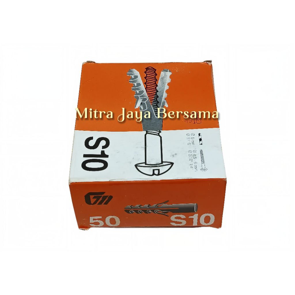 1 Kotak Pengencang Sekrup Viser Fisher Plastik Kuat Lentur S6 S8 S10 S12