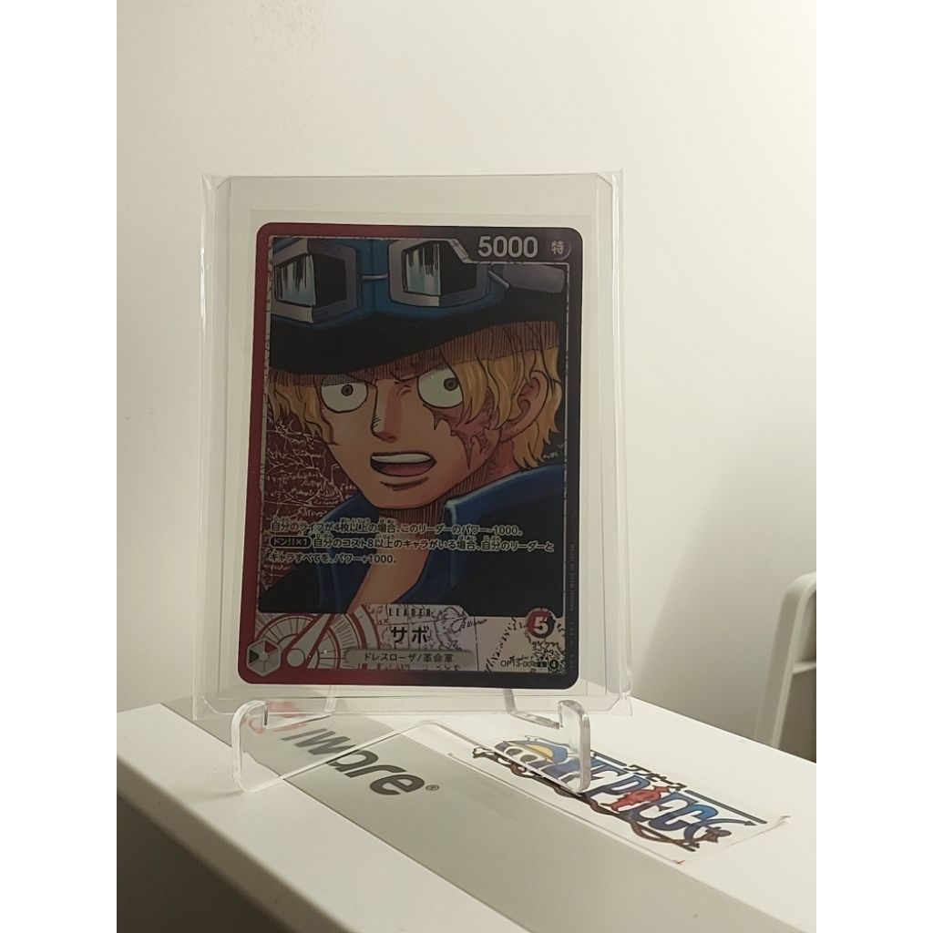 One Piece TCG Sabo Alt Art OP13-004 P Leader Original JP