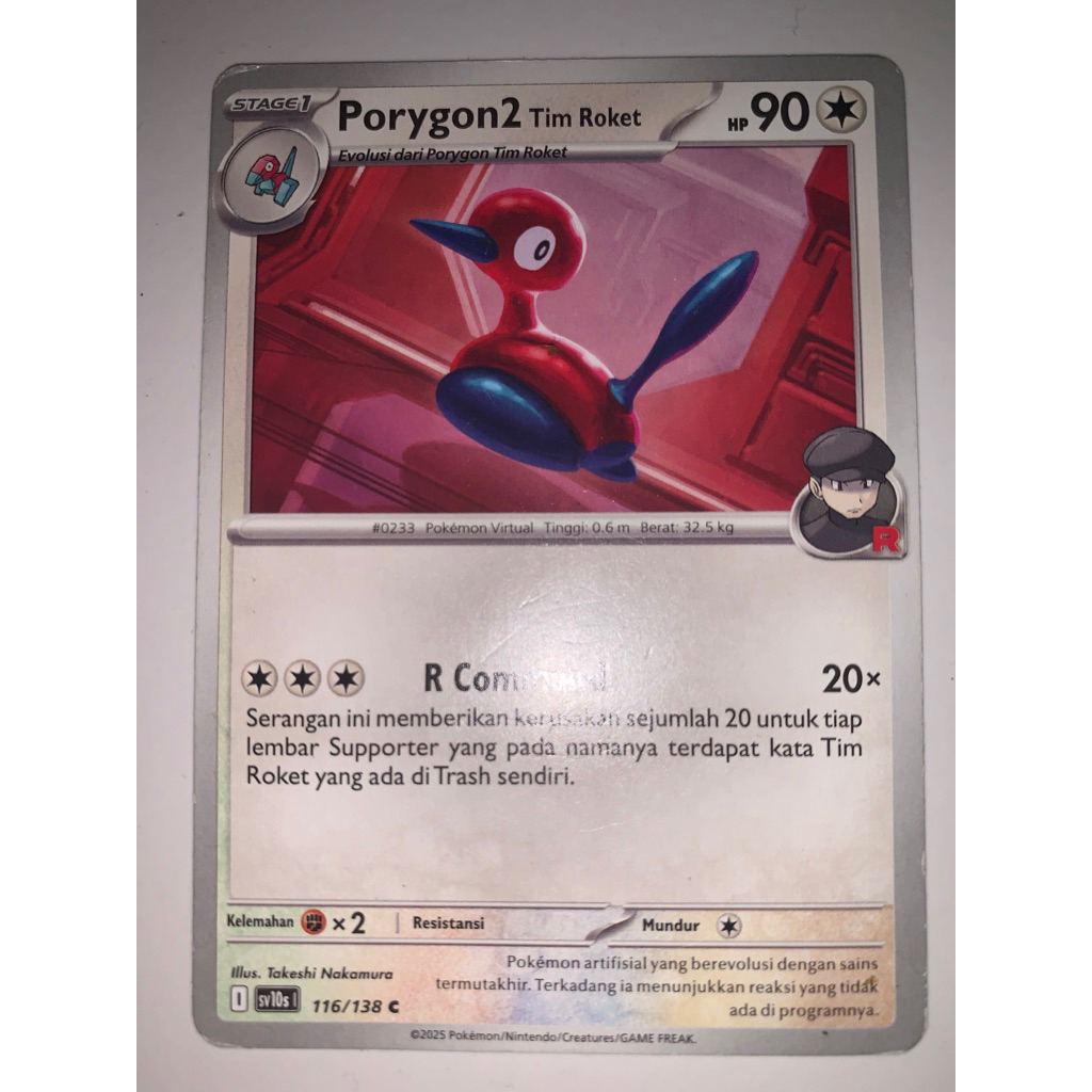 Pokemon card set (bundle) Tim roket. porygon2, giovanni Tim roket, Alat penerima Tim roket, Robot pe