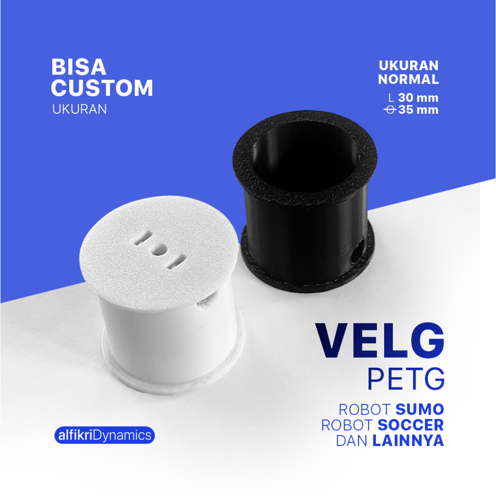 VELG PETG motor DC JGA 25 - Untuk Robot Sumo, Soccer, Line Follower
