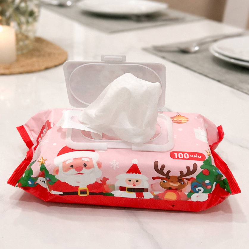 TISU SEGAR 1PCS Tissue Basah Jumbo Isi 100Sheet Dengan Penutup Flip Top Bahan Lembut & Aman untuk Ku