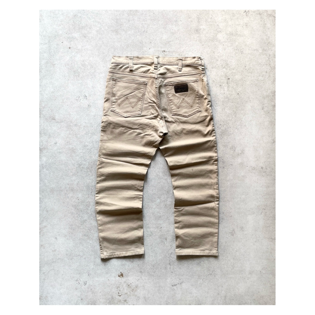 Celana Wrangler Cowboy Cream Jeans Denim Pants Stretch chinos khakis