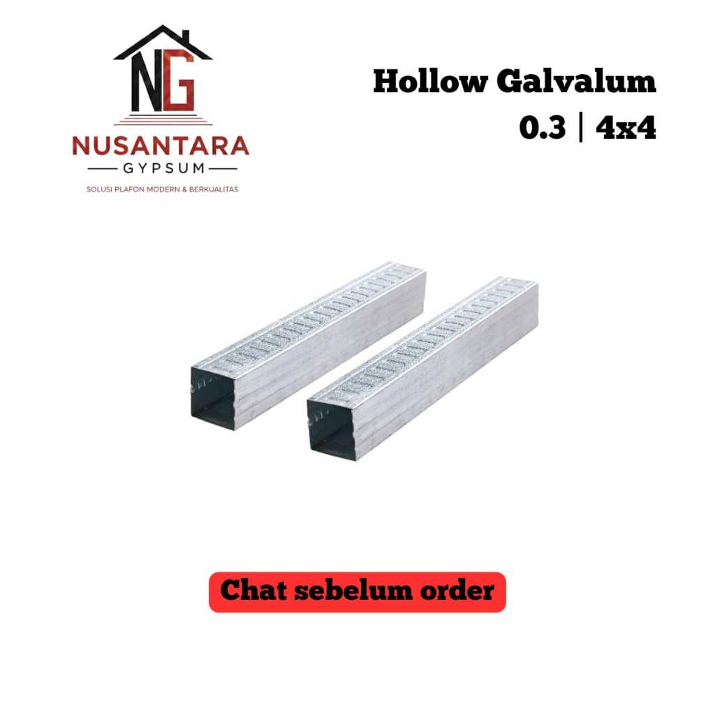 Hollow Galvalum 0.3 4x4
