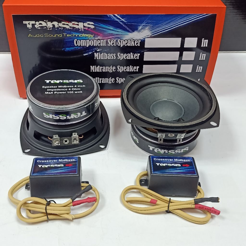 Speaker Midbass 4inch Tenssis Include Crossover Midbass