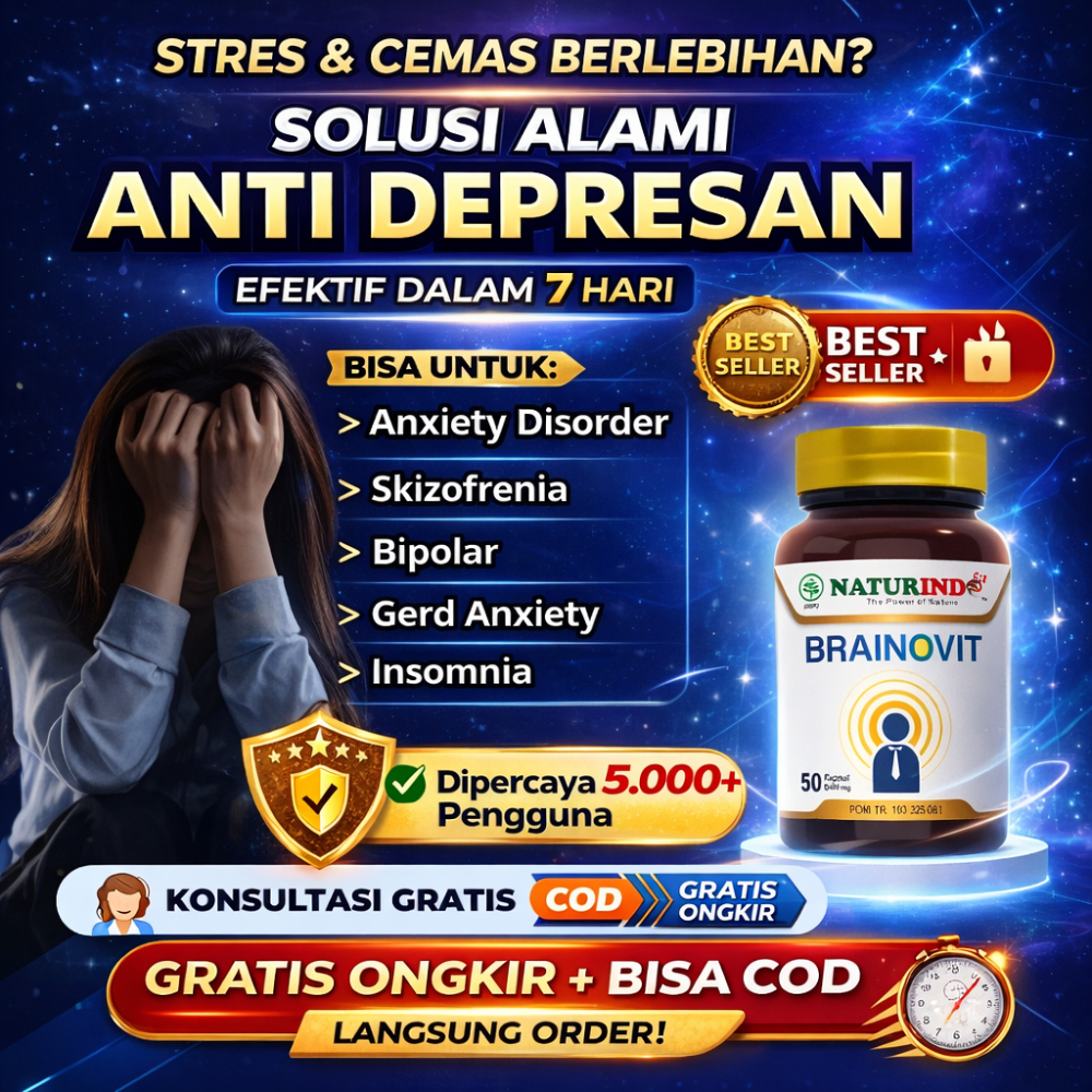 Obat Anti Depresan Brainofit Original Bpom