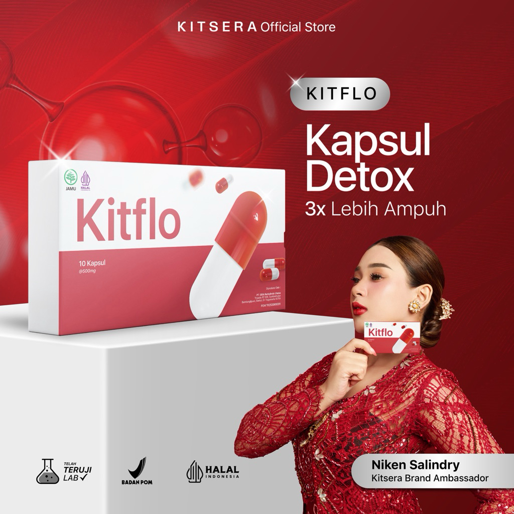 KITFLO Capsule By Kitsera | Kapsul DETOX | Kapsul Pelangsing | Kapsul Pelancar BAB | BPOM
