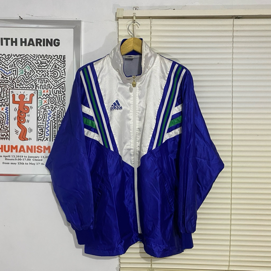 Jaket Vintage Rare Adidas Equipment Descente Colorblock Windbreaker Jacket