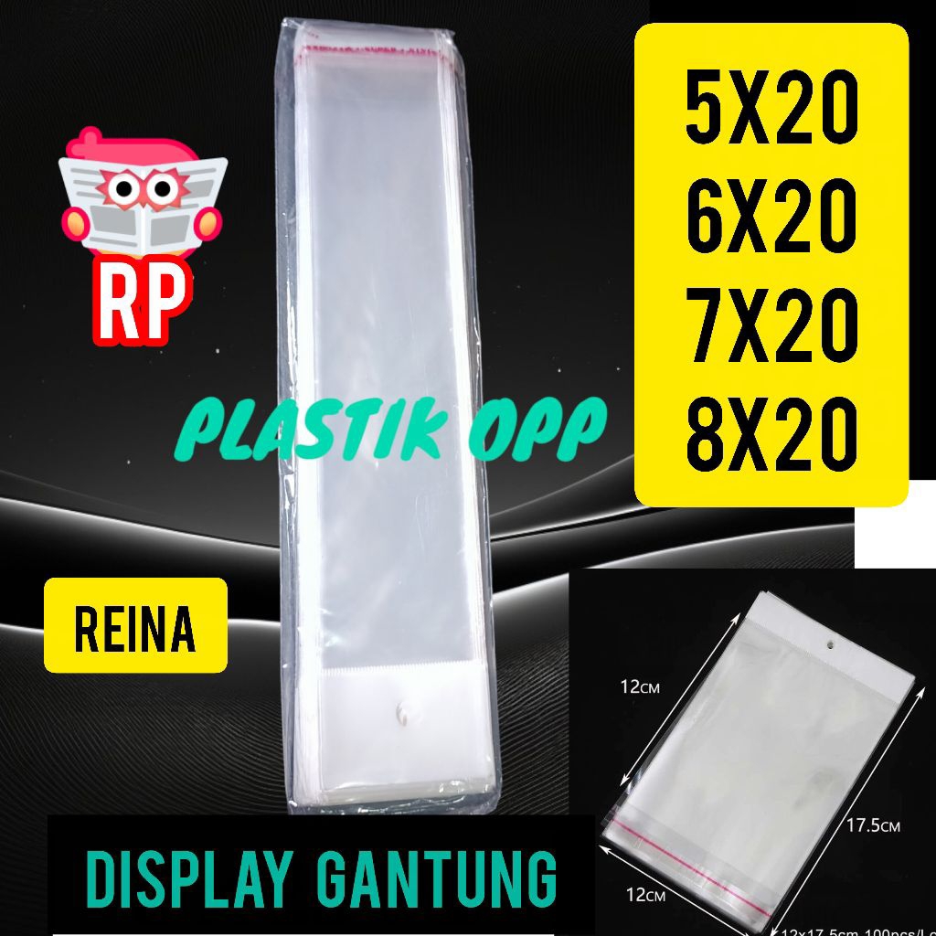 Plastik Opp Gantung 5x20 6x20 7x20 8x20 - Plastik Opp Lubang 5 x 20 / 6 x 20 / 7 x 20 / 8 x 20