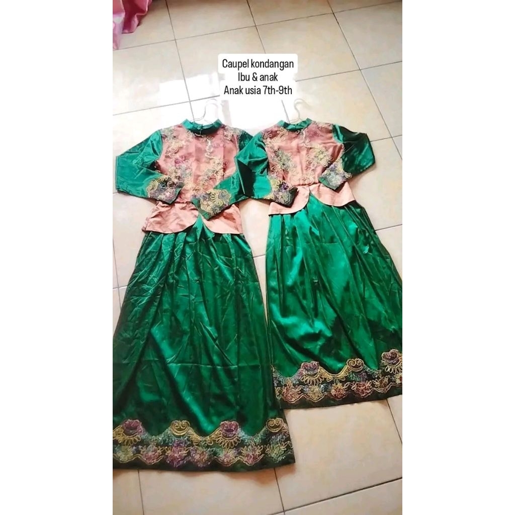 baju pesta caupel ibu dan anak