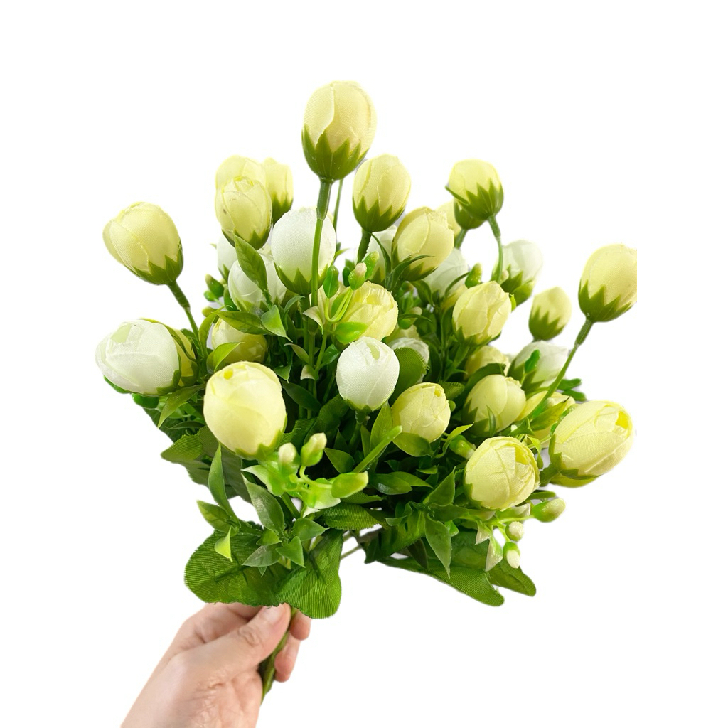 Bunga mawar mini palsu buket imitasi hiasan dekorasi lamaran pernikahan wisuda hantaran