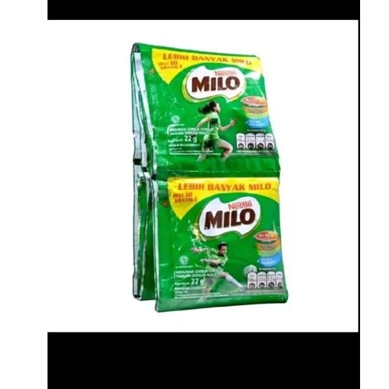 1 Renceng Milo Activ go Nestle milo - 1 renceng isi 10 sachet susu bubuk milo 22 gram 1 renceng