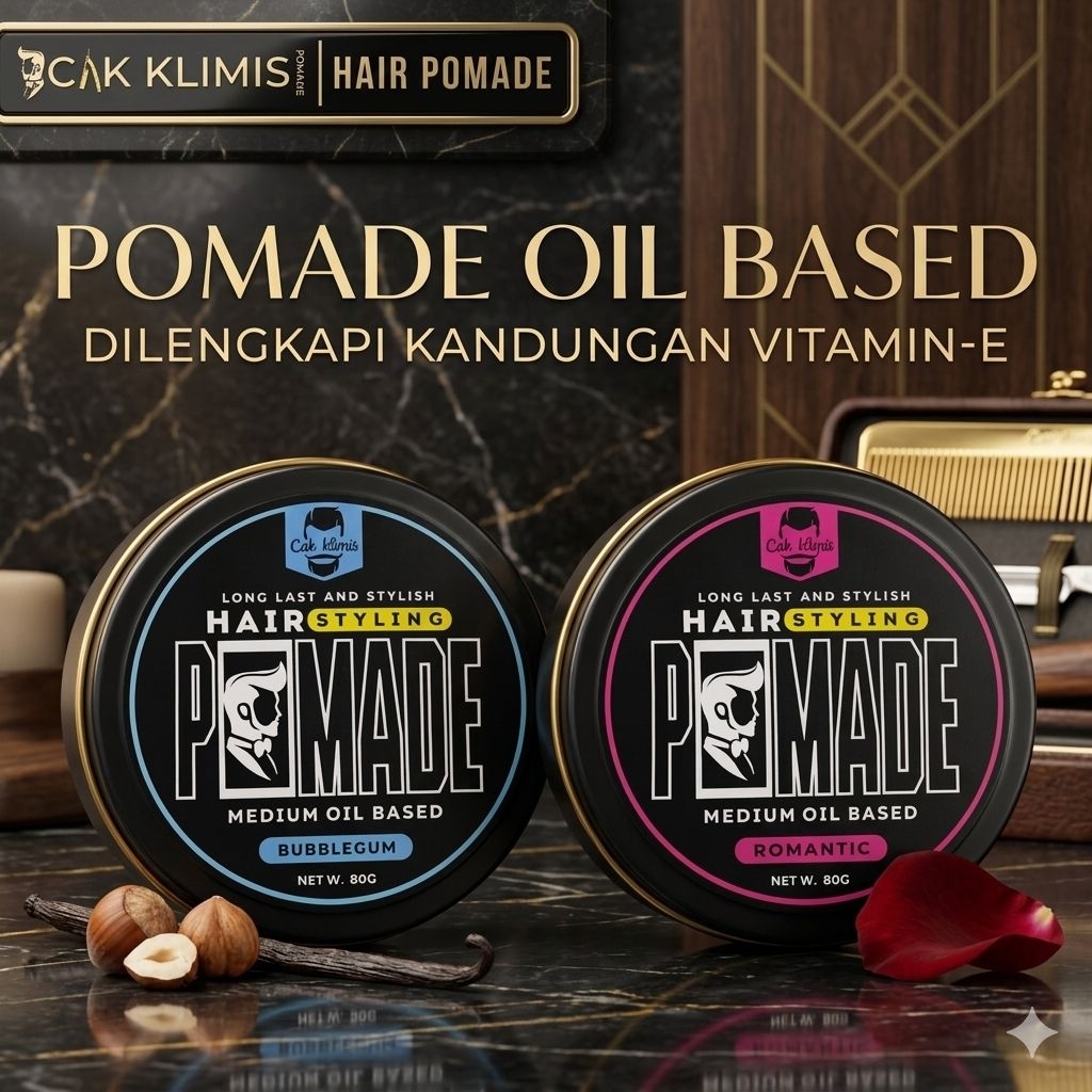 CAK KLIMIS POMADE OIL BASED 55g /minyak rambut/styling rambut/grosir pomade oil based