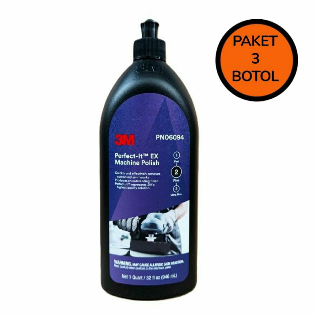 " Paket Hemat 3 Botol " 3M 6094 atau 3M™ Perfect-It™ EX Machine Polish 06094 Step 2 (946 ml)