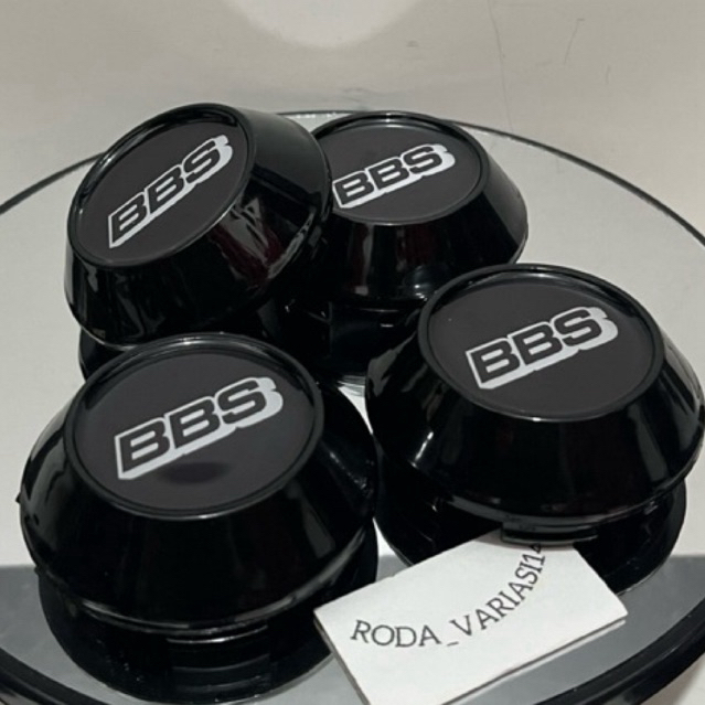 Dop Roda bbs Tutup velg racing bbs kerucut hitam ukuran 6,8cm harga 4pcs