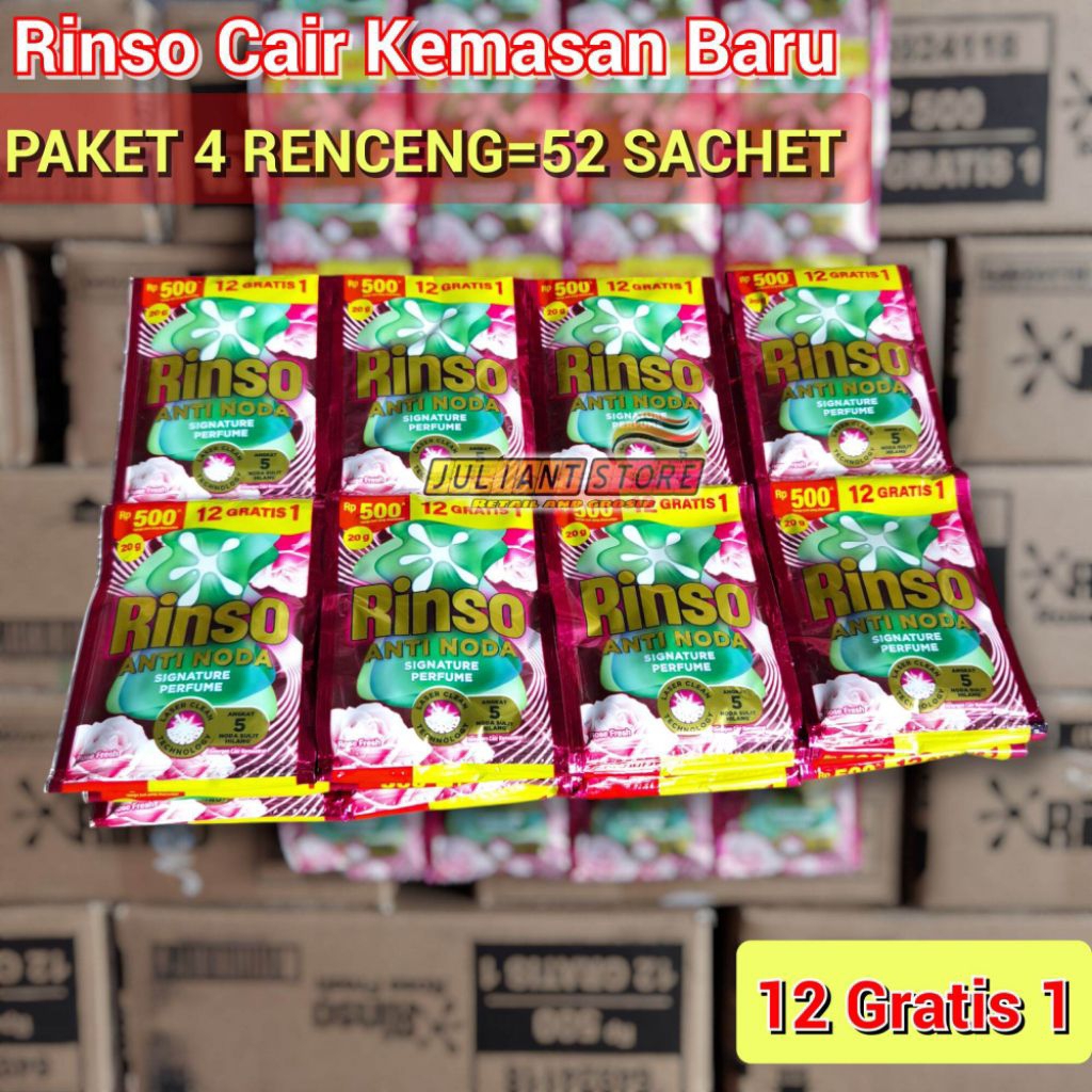 Rinso Cair 500 8 Renceng 104 Sachet