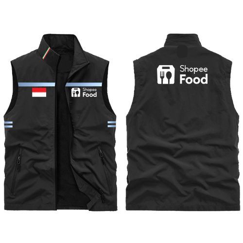 Rompi Pria SHOPEE FOOD, Rompi Kurir SHOPEE FOOD, Rompi Outdoor Berbasis Original