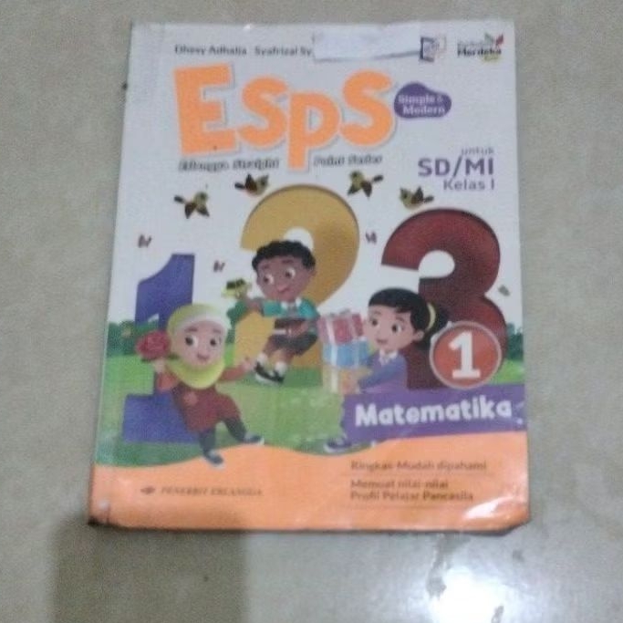 Buku Esps Matematika kelas 1 SD kurikulum Merdeka