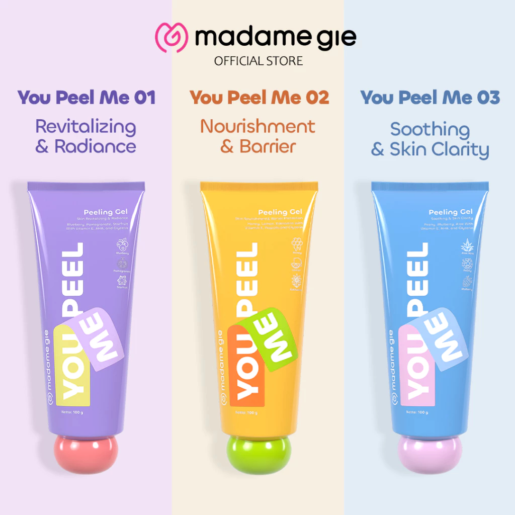 Madame Gie You Peel Me Peeling Gel 100gr//Pembersih wajah//Scrub Wajah//