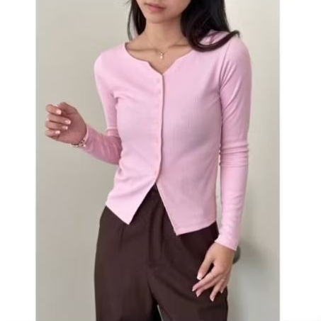 [preloved] cardigan || pink