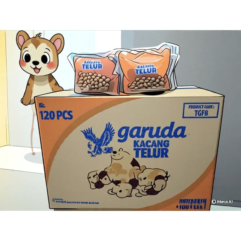 [1 karton isi 6×20pcs] Garuda kacang telur @16g
