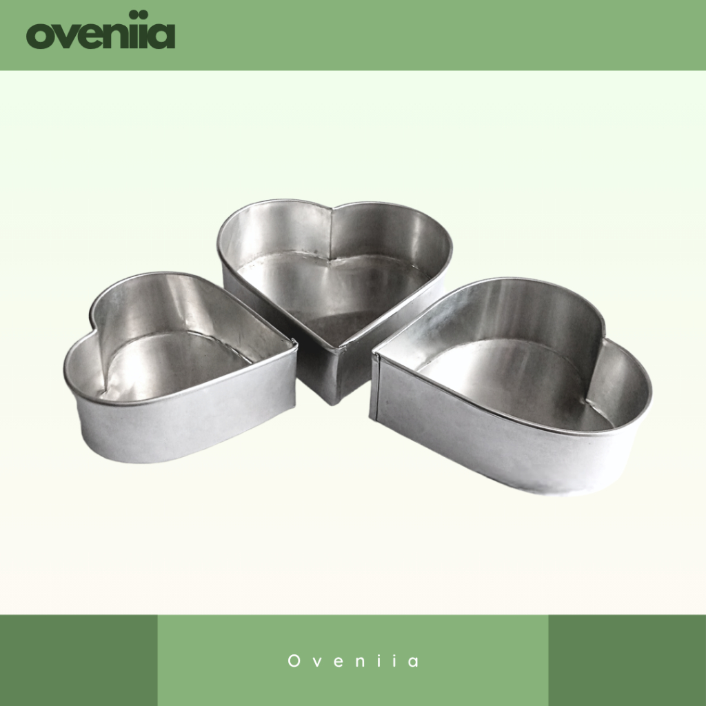 Loyang bolu love mini loyang kue ulang tahun bentuk love bahan aluminium - Oveniia