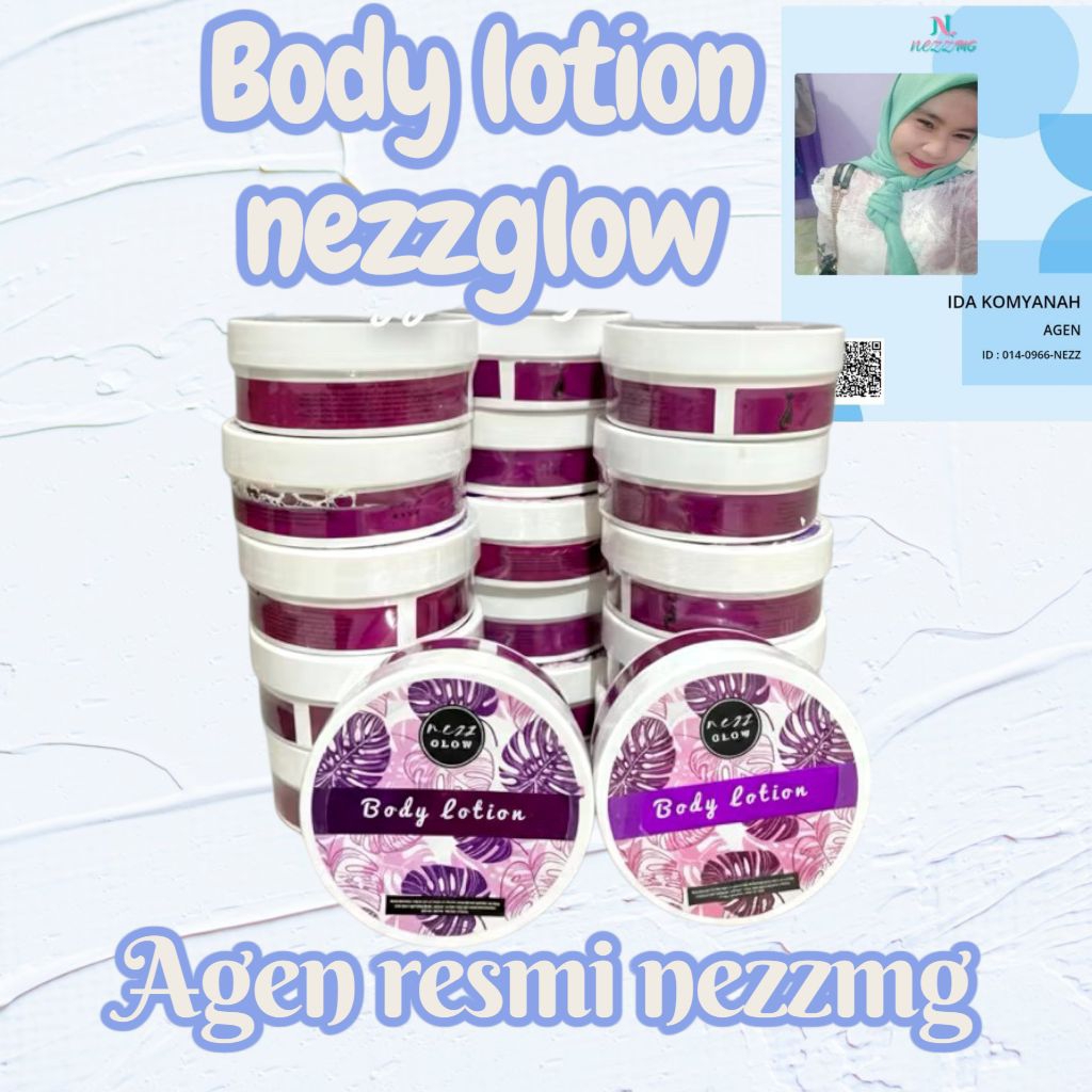 (COD)Nezzmg lotion whitening 250gram/lotion pemutih badan/ Hb pemutih/ glow up