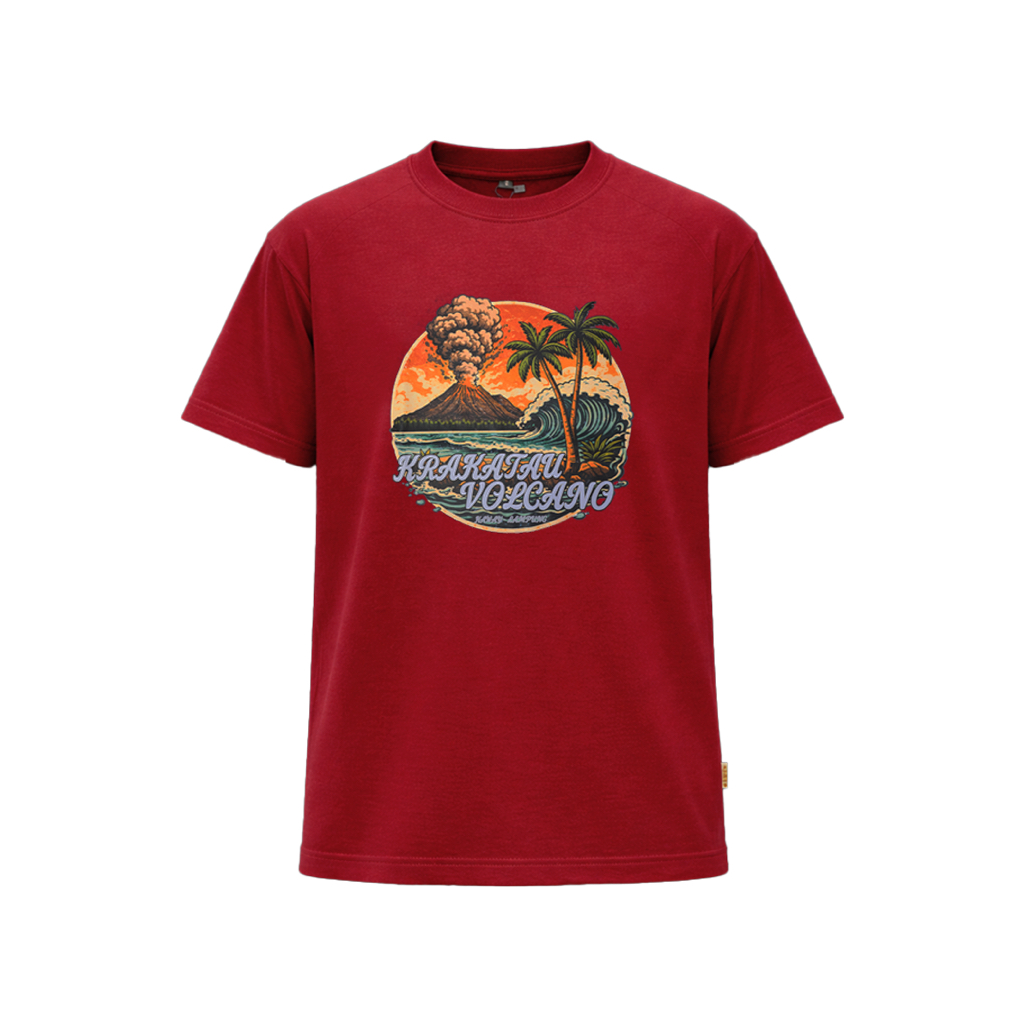 KAWAY Souvenir Lampung Tshirt Kaos Lampung KRAKATAU VOLCANO