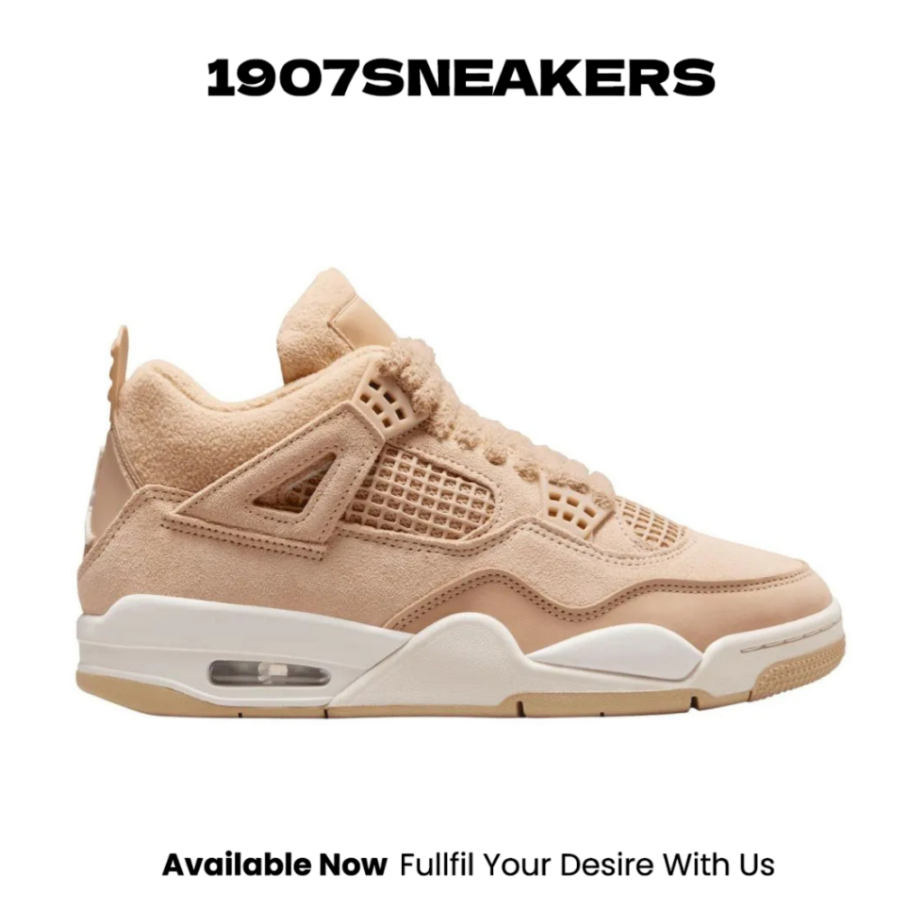 Sepatu Basket Wanita Nike Jordan 4 Retro - Hemp/Lt Orewood Brn NIKHV0823200