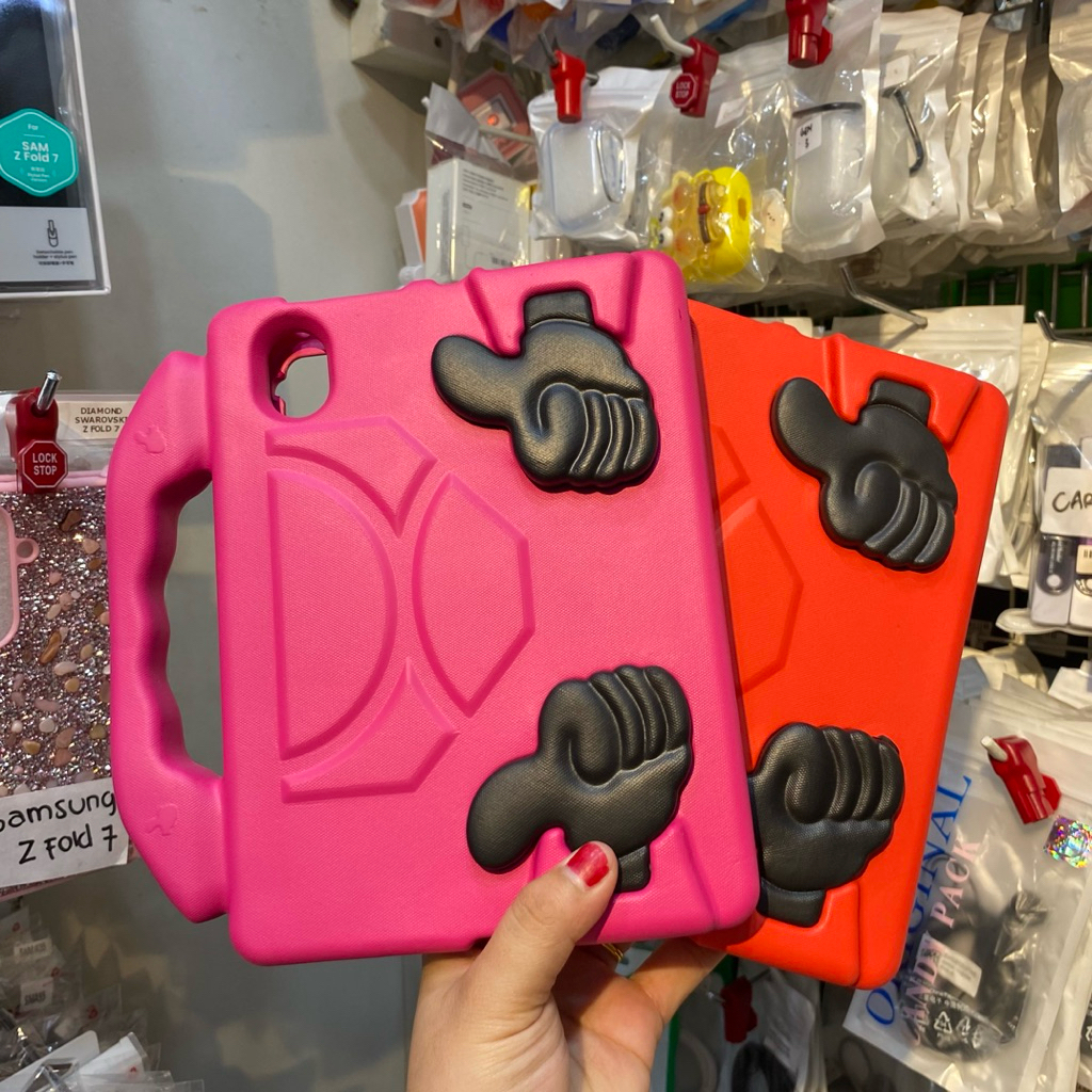 CASE STANDING KARTUN JEMPOL IPAD MINI 6/7 SILIKON TEBAL ANAK IPAD MINI 6/7