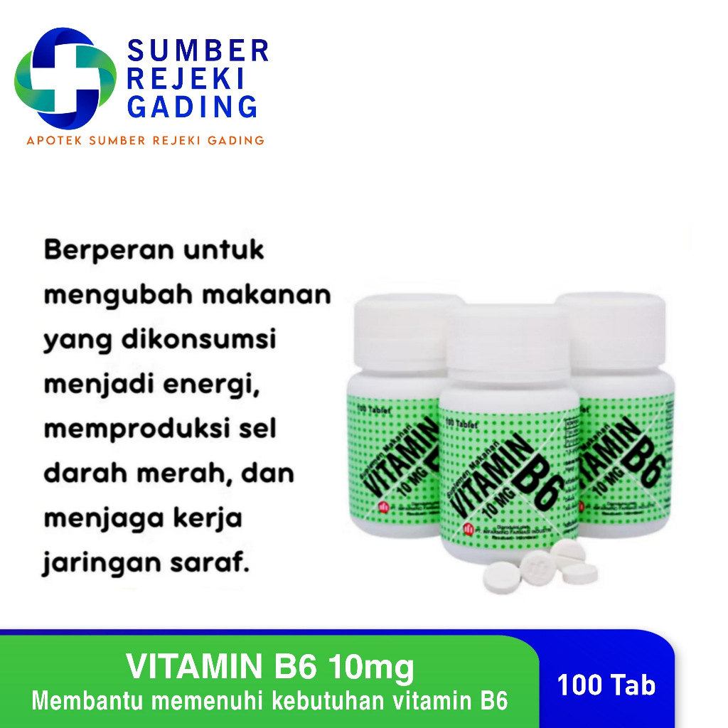 VITAMIN B6 10MG BOTOL IFI ISI 100