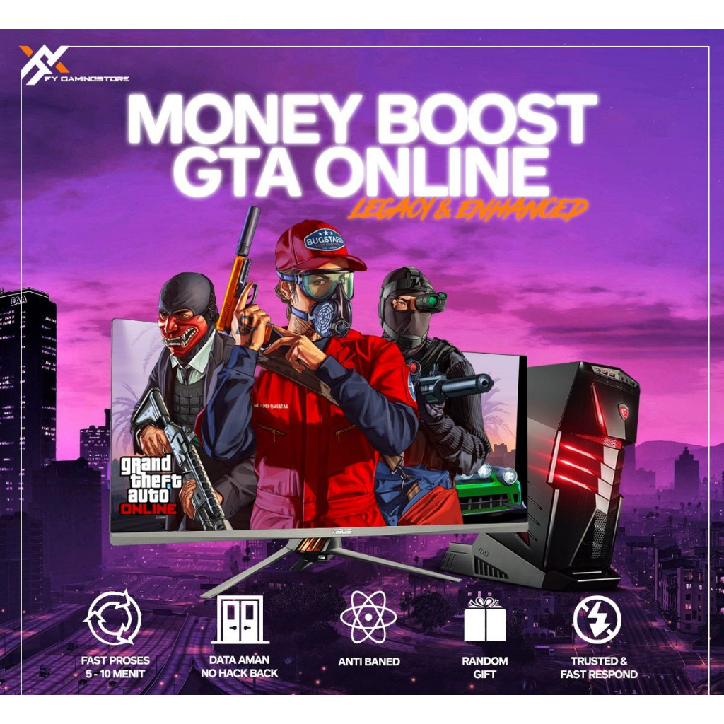 GTA V Online Enhanced & Legacy Boost Murah | Money Rank Unlock All Weapon Mansion DLL Fast & Aman Jo