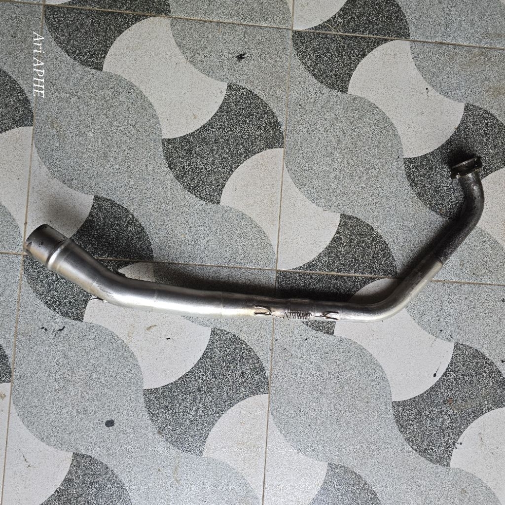 header pipa leher knalpot all new r15 vva v3 - v4 - r15m - xsr 155 ronin tridente 3tech original