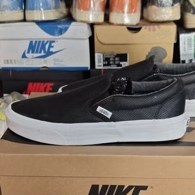 Vans Slip on Black Leather, SZ.39/250.original.