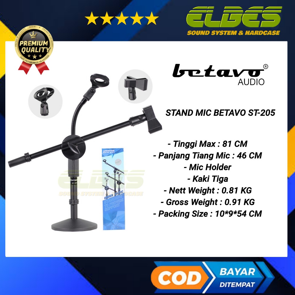 STAND MIC MEJA BETAVO ST-205 stand mic pendek