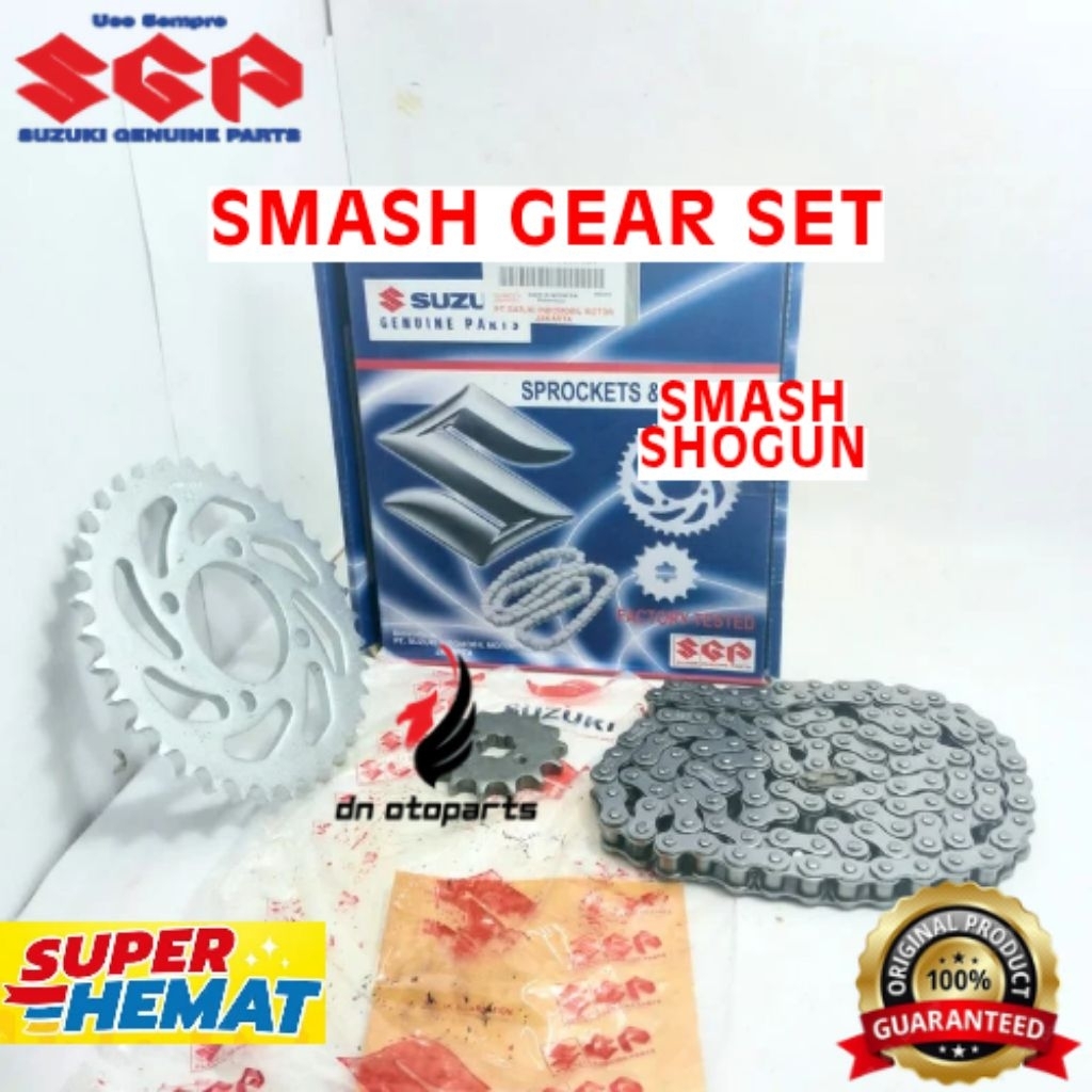 GEAR SET ORIGINAL SUZUKI KODE SMASH, GEAR SET SMASH, GEAR SET SHOGUN

