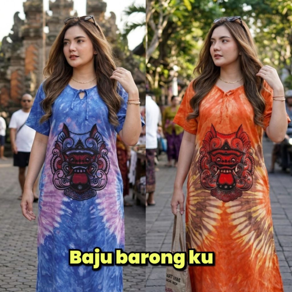 Daster Barong Bali Daster Bali Bahan Adem Daster Abstrak Wanita Khas Bali Daster Oleh -oleh Bali