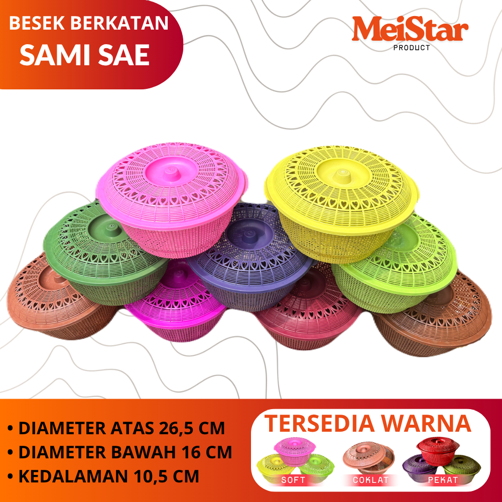 Meistar Besek Berkatan Wakul Bakul Nasi Tutup "SAMI SAE" untuk Hajatan elegan mewah murah berbahan p