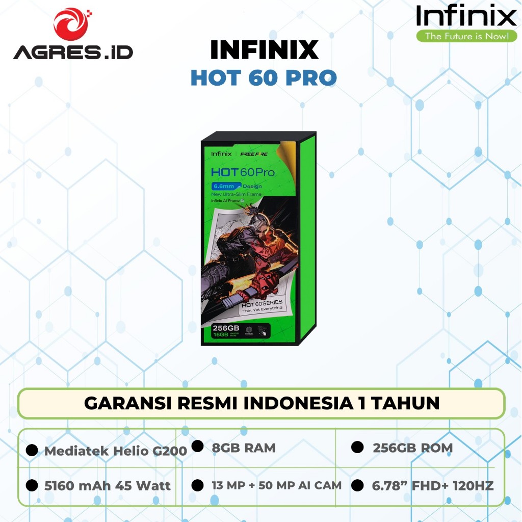 Handphone Infinix Hot 60 Pro Ram 8Gb Rom 256Gb - Garansi Resmi