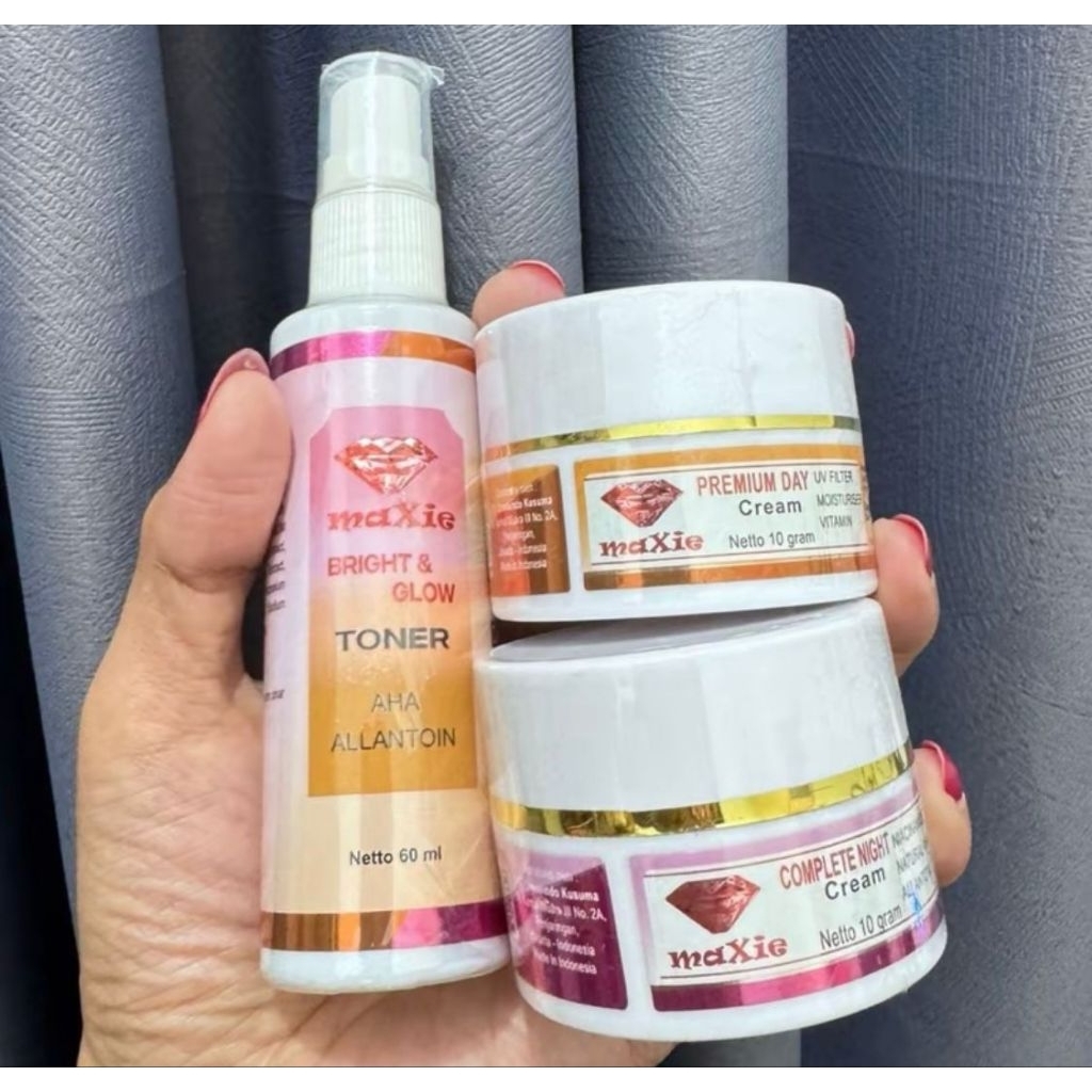 Maxie Glow Skincare PAKET PRIMA  kemasan baru Original Bpom