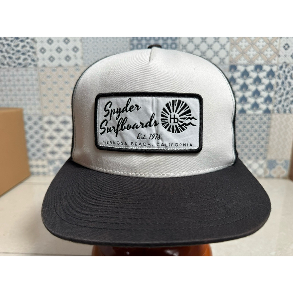 Topi Second Brand Branded Spyder Trucker Surfboard By Yupoong Original Full Tag