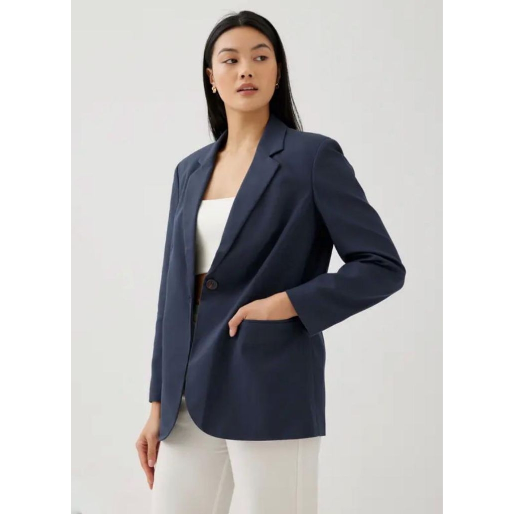 Love Bonito oversized blazer slate blue