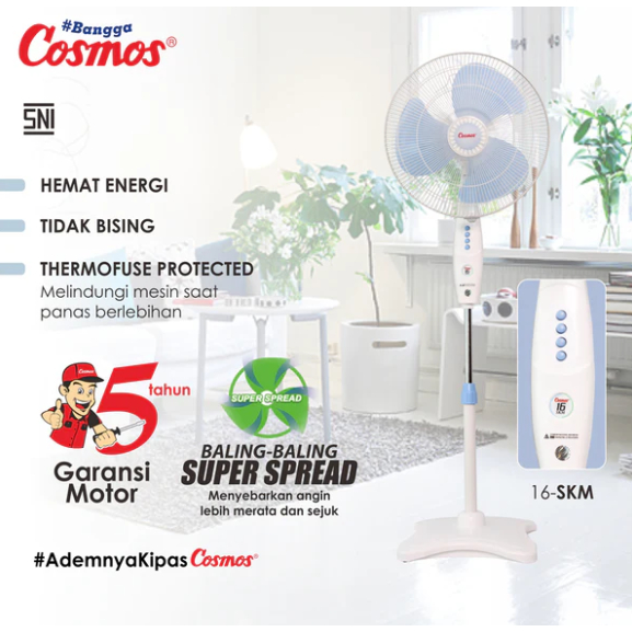 STANDFAN COSMOS 16 SKM - 16 INCH Cosmos Kipas Angin Stand Fan 16-Skm