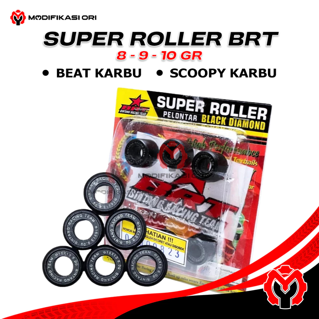 ROLLER BRT BEAT KARBU - 7 8 9 10 11 12 GRAM - ROLER BRT BEAT KARBU ORIGINAL RACING LOLER ROLLER