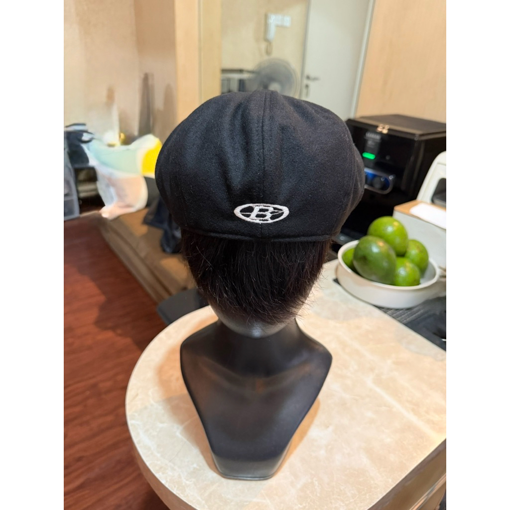 Buron - Hersh Flat Cap Black | Topi Vintage Peaky Blinders Topi Baret Newsboy Topi Pelukis Flat Cap 