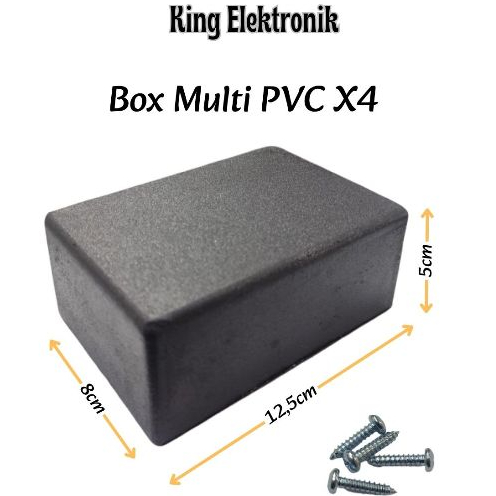Box Kotak Hitam Elektronik DIY Box Multi Serbaguna X4 PVC